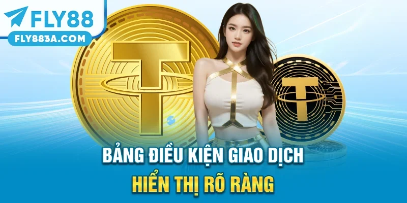 Bảng điều kiện giao dịch hiển thị rõ ràng